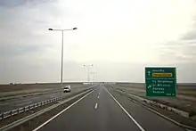 L'autoroute A1 près de l'échangeur autoroutier ( 23 Belgrade) (A1  A3) (Périphérique de Belgrade).