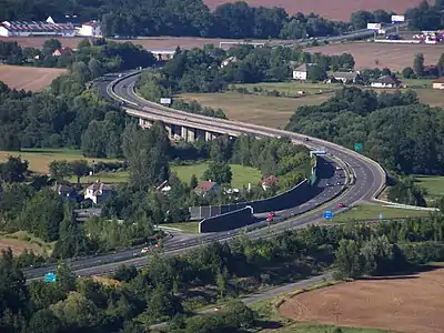 Autoroute D10 à Březina.