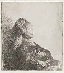 Vieille femme coiffée à l'orientale (mère de Rembrandt ?)(1631, Rijksmuseum Amsterdam).