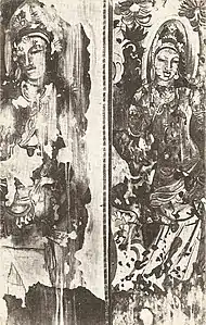 Peinture d'un Bodhisattva dans la grotte 2.