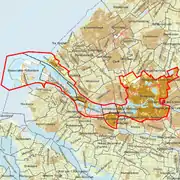 carte administrative de la région de Rotterdam