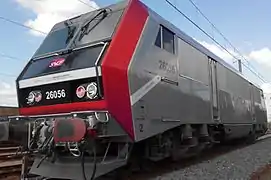 La BB 26056 (dernière locomotive traitée aux ateliers d'Oullins).