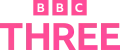 Logo de BBC Three du 19 octobre 2021 au 10 janvier 2022.