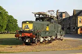 Locomotive monument placée à l'entrée de la ville