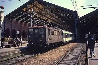 La BB 1623 en gare de Lyon-Perrache en 1984.