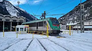 La BB 36342 sur la plaque tournante de Modane.