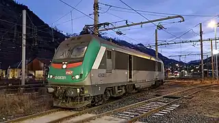 La BB 36351 au dépôt de Modane.