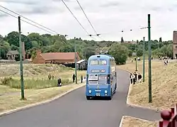 Trolleybus à étage au Black Country Living Museum.