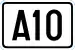 Cartouche signalétique représentant l'A10