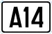 Cartouche signalétique représentant l'A14
