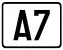 Cartouche signalétique représentant l'A7
