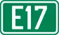 Cartouche signalétique représentant la E17
