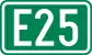 Cartouche signalétique représentant la E25