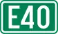 Cartouche signalétique représentant la E40