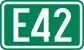 Cartouche signalétique représentant la E42