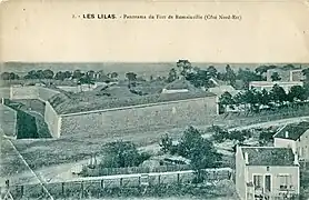 Le fort de Romainville (coté nord-est).