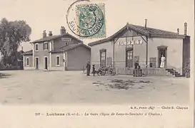 La gare de Louhans en 1905.