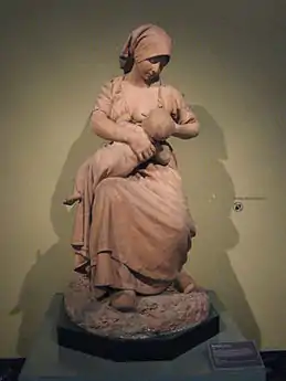 La Paysanne française allaitant (1873), Londres,  Victoria and Albert Museum.