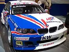 La BMW E46 320i d'Andy Priaulx engagée dans le WTCC en 2005.