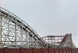 Rollercoaster à Blackpool Pleasure Beach