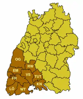 Localisation de District de Fribourg-en-Brisgau