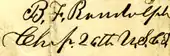 signature de Benjamin F. Randolph