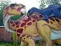 Dinosaures dans le parc jurassique de Bałtów