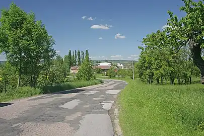 Bašnice : route de Dobrá Voda u Hořic.
