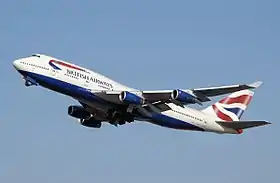 Un Boeing 747-400 de British Airways, principal utilisateur de cette version avec 33 appareils en service en juillet 2019(en) « World Airliner Census 2019 », Flight International,‎ 30 juillet 2019, p. 39-40 (lire en ligne).