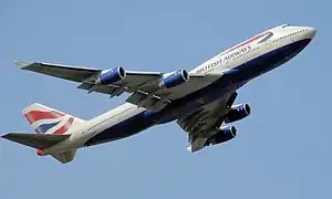 Un Boeing 747-400 équipé de winglets.