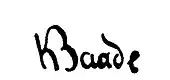 signature de Knut Baade