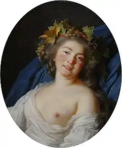 Élisabeth Vigée Le Brun, Bacchante (1785), Williamstown, Clark Art Institute. Portrait de Sophie de Tott.