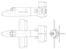 vue en plan de l’avion