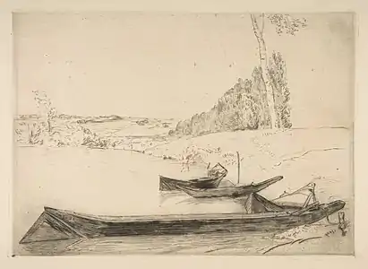 Bachots au bords de la Seine (1858), New York, Metropolitan Museum of Art.