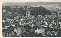 Vue aérienne de Bad Wildungen, vers 1925.