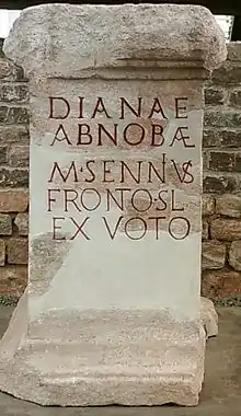 L'autel dédicacé a Diana Abnoba à Badenweiler.