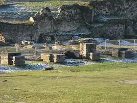 Vestiges de piliers intérieurs du forum.