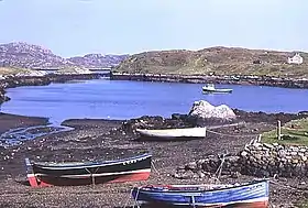 Bagh Mòr sur Grimsay, avec Ronay au loin.