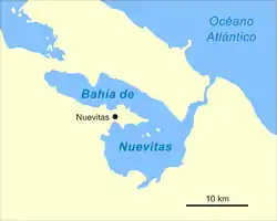 Carte de la baie de Nuevitas.