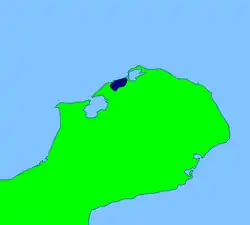 Carte de la baie Honda au nord de la péninsule de Guajira.