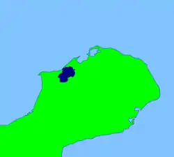 Carte de la baie Portete au nord de la péninsule de Guajira.