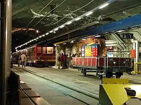 L'intérieur de la gare du Jungfraujoch.