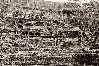 Fouilles des thermes de Sosandra, vers 1950.