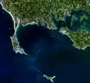 Image satellite de la baie de Quiberon.