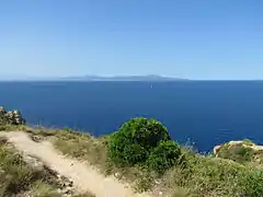 Baie de Rosas vue d'un des chemins du littoral situé sur la commune de l'Escala.