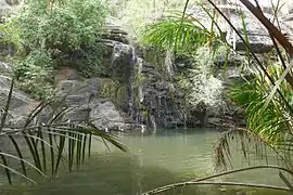 Baignade aux chutes de Kota