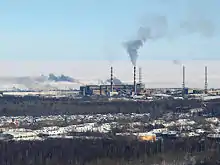 L'usine de papier et de cellulose Baikalsk sur les rives du lac Baïkal