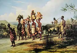 Kaffirs having made their fortunes leaving the Colony (1848)