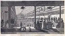 vue de la piscine d'un grand hôtel parisien vers 1848