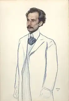 Andreï Biély, par Léon Bakst